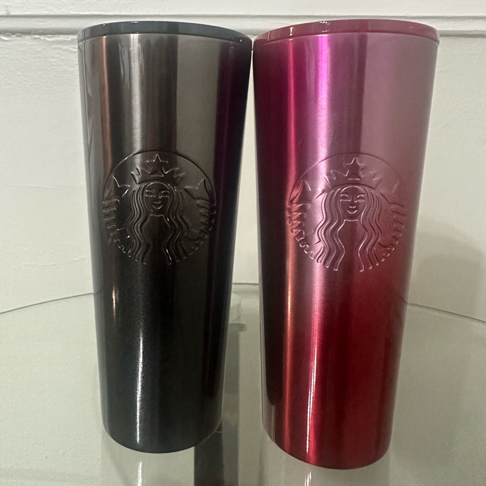 Starbucks Ombré Metallic Set of Tumblers 🩷🖤